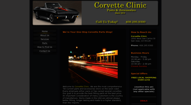 corvetteclinicparts.com