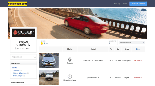 cosanotomotiv.sahibinden.com