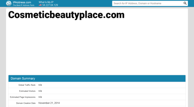 cosmeticbeautyplace.com.ipaddress.com