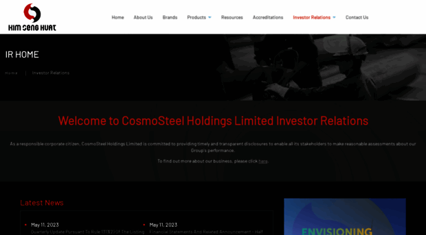 cosmosteel.listedcompany.com