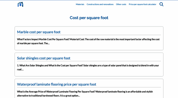 costpersquarefoot.net