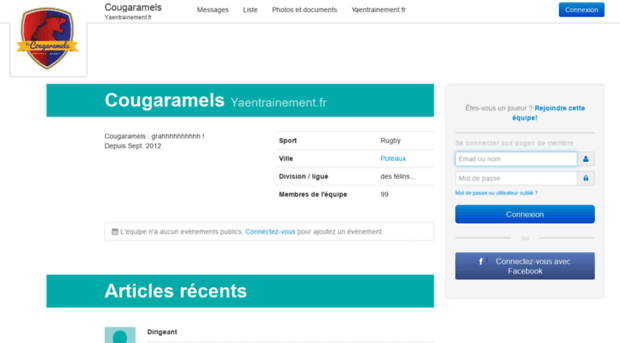 cougaramels.yaentrainement.fr