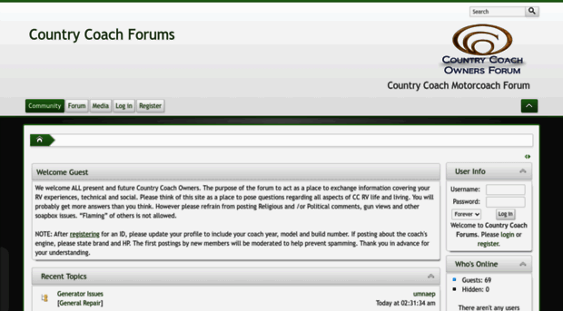 countrycoachforums.com