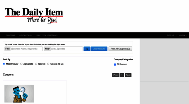 coupons.dailyitem.com