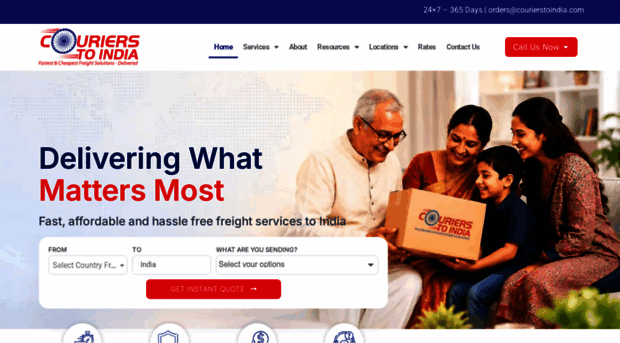 courierstoindia.com