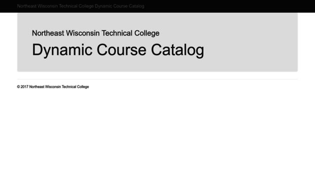 coursecatalog.nwtc.edu