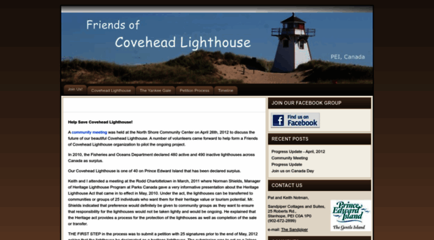 coveheadlighthouse.com