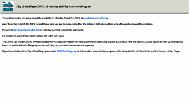 covidapplication.sdhc.org