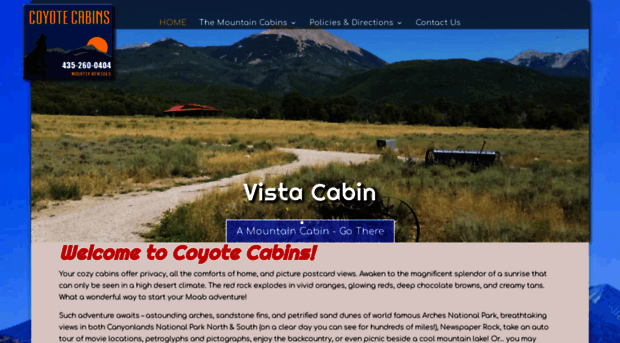 coyotecabinrentals.com