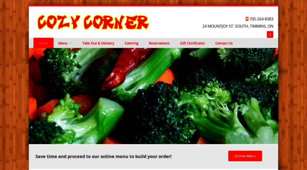 cozycornermenu.com