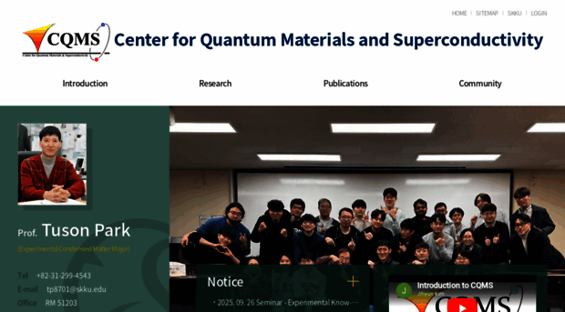 cqms.skku.edu - Center for Quantum Materials a... - Cqms Skku