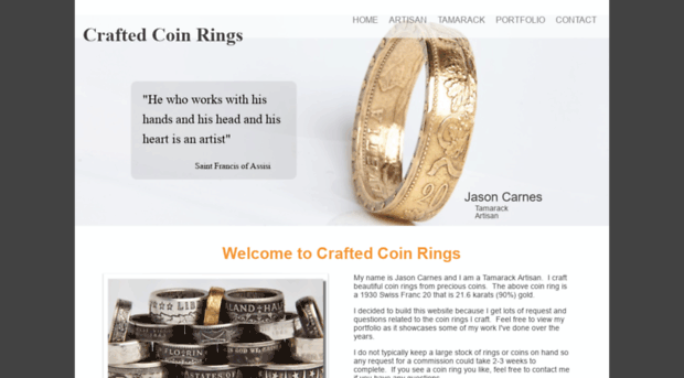 craftedcoinrings.com