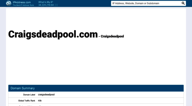 craigsdeadpool.com.ipaddress.com