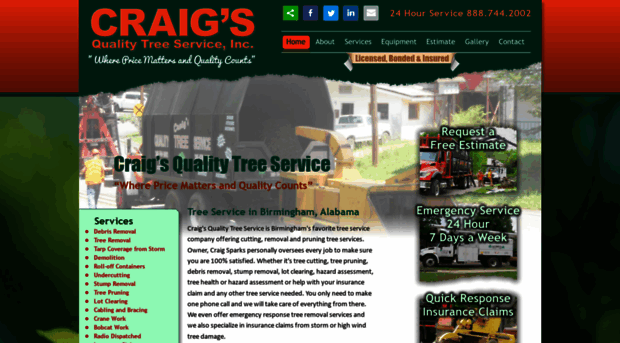 craigsqualitytreeservice.com