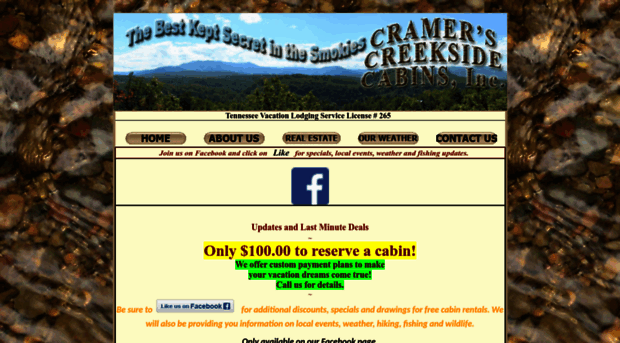 cramerscreeksidecabins.com