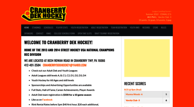 cranberrydekhockey.com