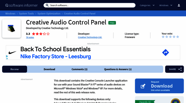 creative-audio-control-panel.software.informer.com