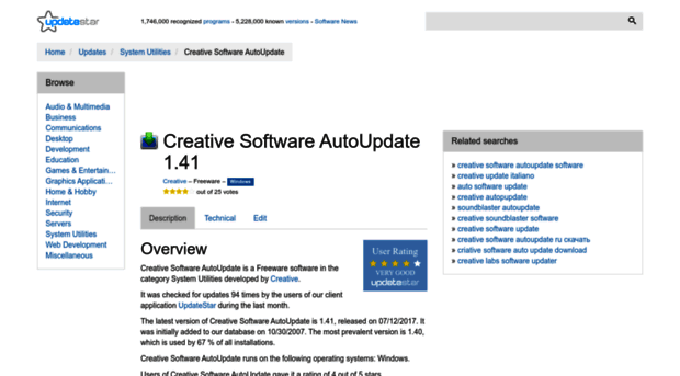 creative-software-autoupdate.updatestar.com