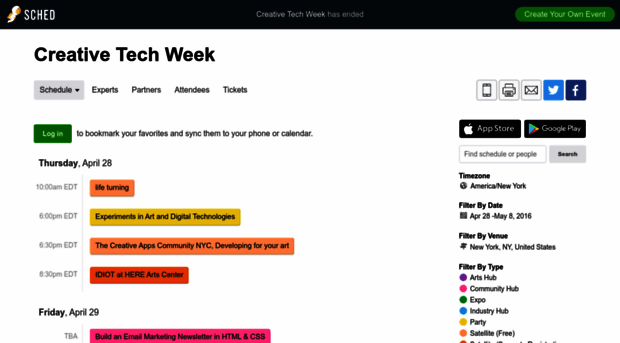 creativetechweek2016.sched.org