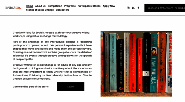 creativewritingforsocialchange.com