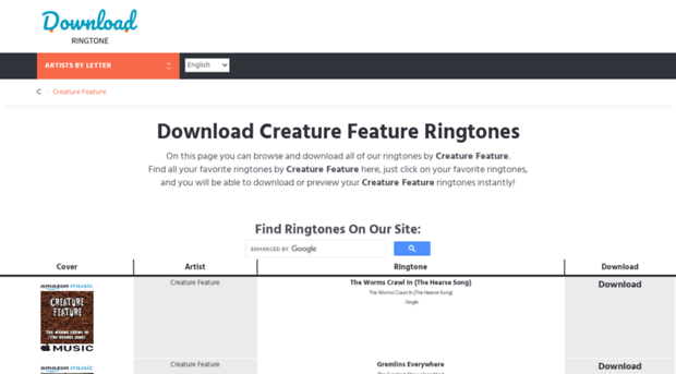 creaturefeature.download-ringtone.com