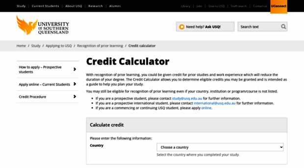 creditcalculator.usq.edu.au