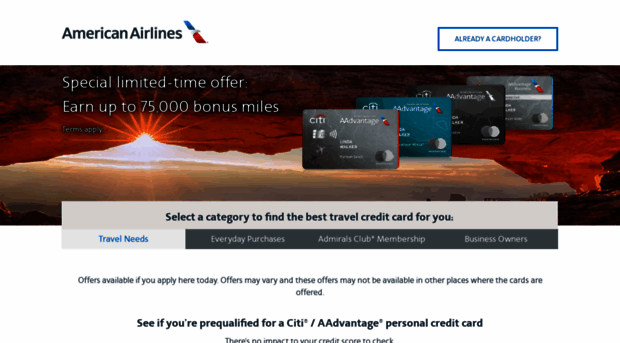 creditcards.aa.com