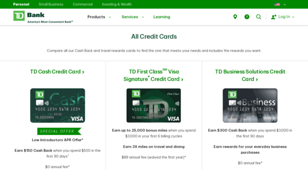 creditcards.tdcardservices.com