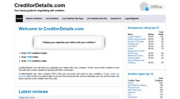 creditordetails.com