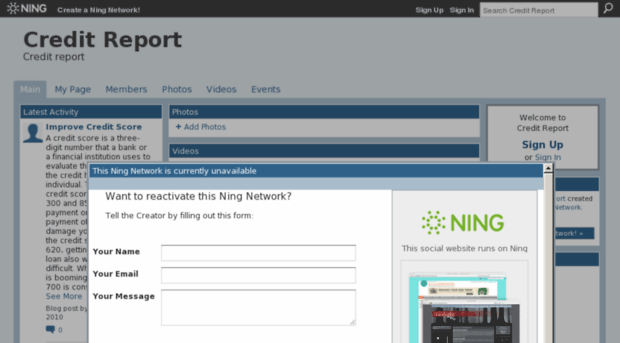 creditreport.ning.com