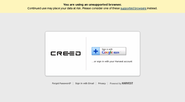creedtime.harvestapp.com