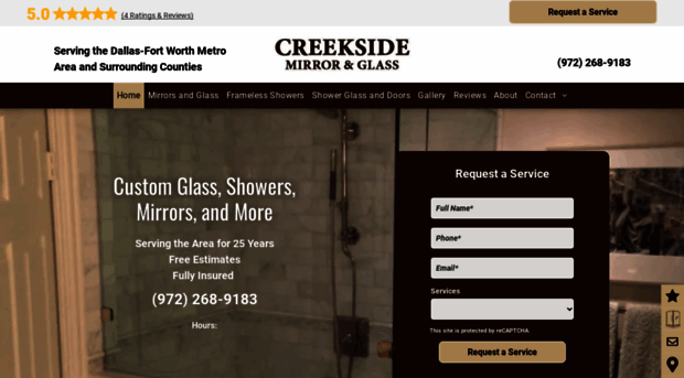 creeksidemirrorandglass.com