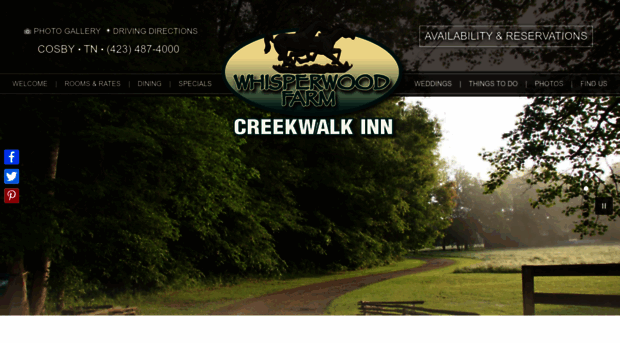 creekwalkinnandcabins.com