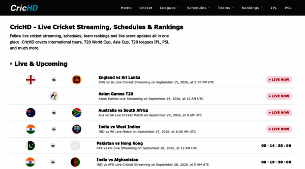 crichd.asia - CricHD Live Cricket Streaming ... - CricHD
