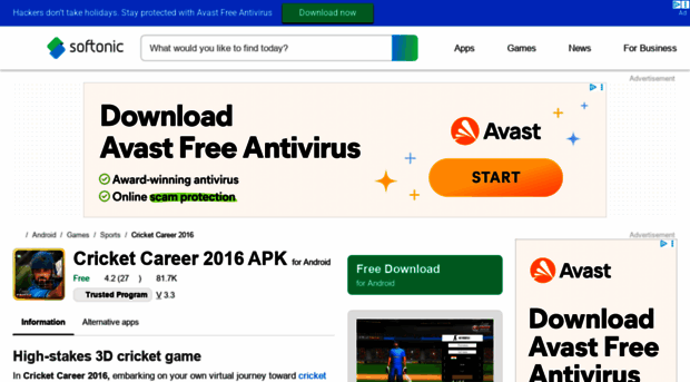 cricket-career-2016.en.softonic.com