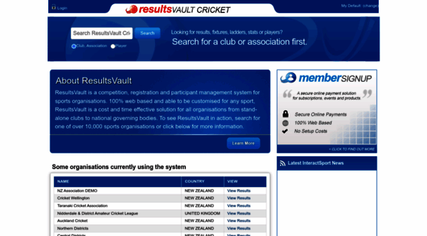 cricket.resultsvault.com