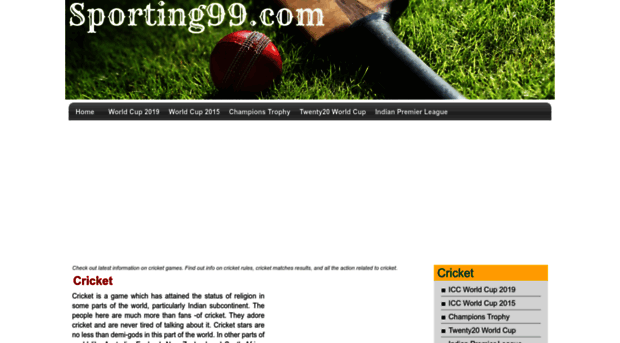 cricket.sporting99.com