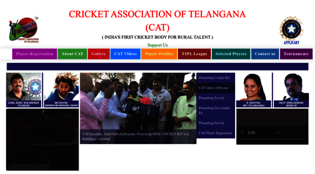 cricketassociationoftelangana.com