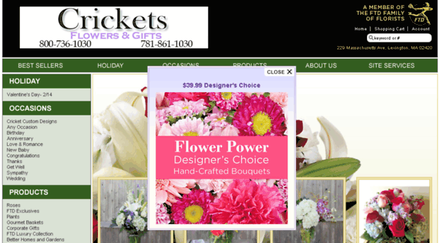 cricketsflowers.com