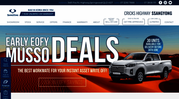 crickshighwayssangyong.com.au