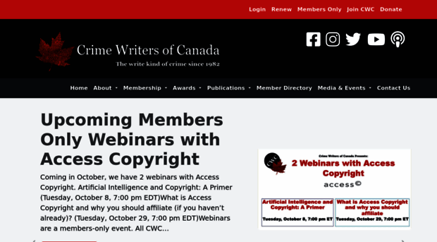 crimewriterscanada.com