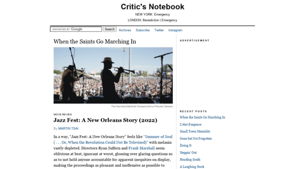 criticsnotebook.com