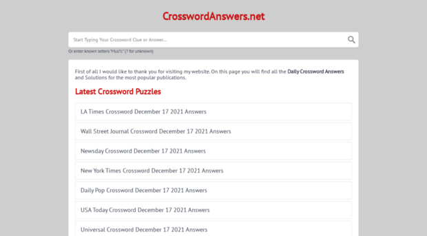 crosswordanswers.org