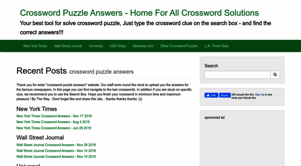 crosswordpuzzleanswers.net