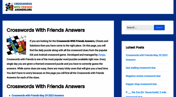 crosswordswithfriendsanswers.org