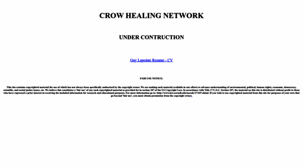 crowhealingnetwork.net