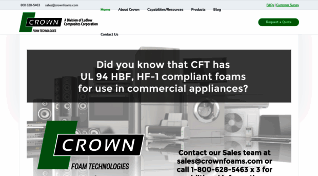 crownfoams.com