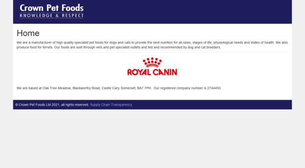 crownpetfoods.co.uk