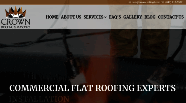 crownroofingil.com