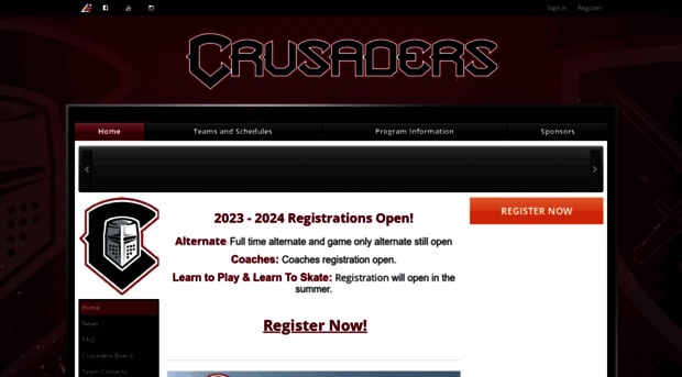 crusadersyouthhockey.org